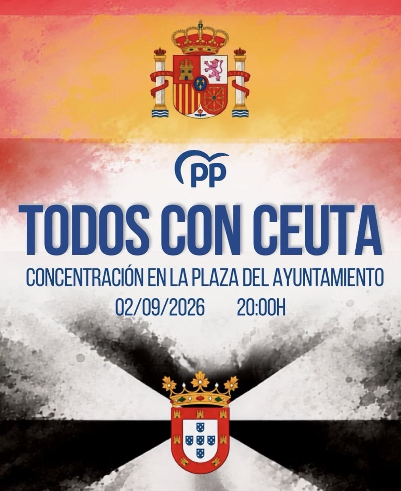 Todos con Ceuta ante inmigración ilegal, convocatoria concentración